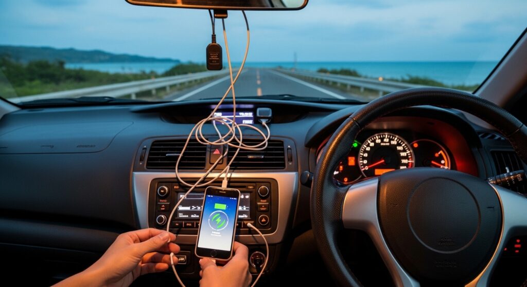 【沖縄 レンタカー】スマホ充電できない時の意外な落とし穴
