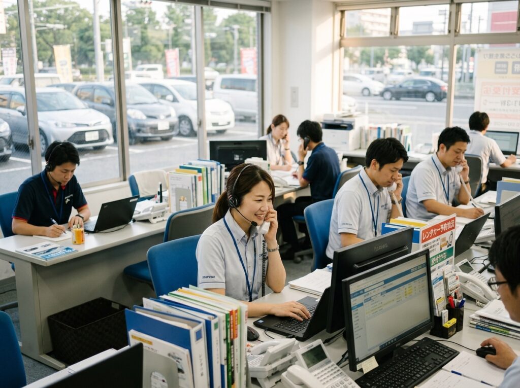 レンタカー予約代行で電話が多い店舗は楽になる？